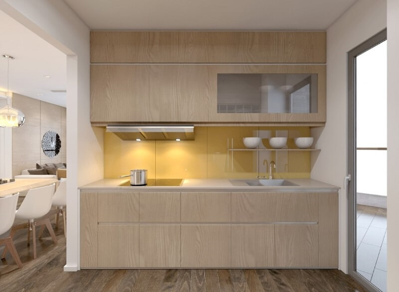 Mẫu thiết kế hệ tủ bếp hiện đại kết hợp với thiết bị nhà bếp thông minh mang đến một căn phòng bếp lí tưởng Tủ bếp gỗ, tủ bếp gỗ tự nhiên, tủ bếp tân cổ điển