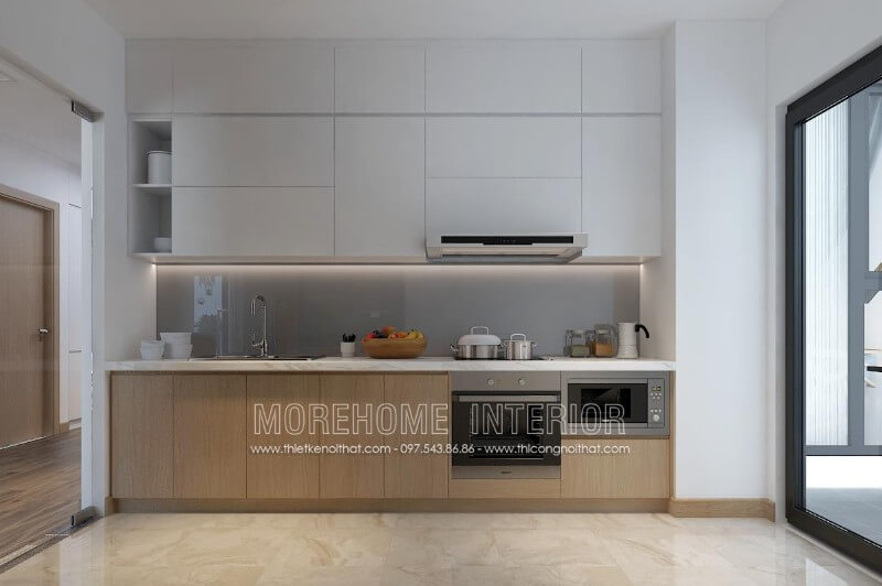 Tủ bếp Laminate với đa dạng màu sắc, đặc biệt có cả màu vân gỗ đặc trưng cùng bề mặt sần có khả năng chống trầy xước cực cao được sử dụng rất nhiều trong các hạng mục nội thất, trong đó có tủ bếp Tủ bếp gỗ, tủ bếp gỗ tự nhiên, tủ bếp tân cổ điển