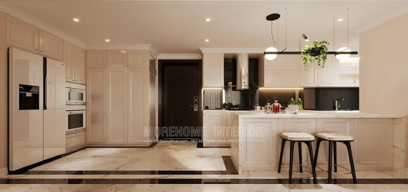 Mẫu tủ bếp chung cư đẹp và ấn tượng Thiết kế và sản xuất tủ bếp đẹp