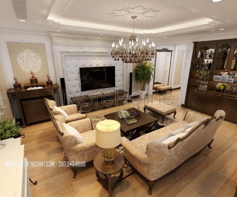 Mẫu sofa đẹp độc đáo và ấn tượng được thể hiện qua từng đường nét chạm khắc khéo léo tinh xảo Thiết kế chung cư