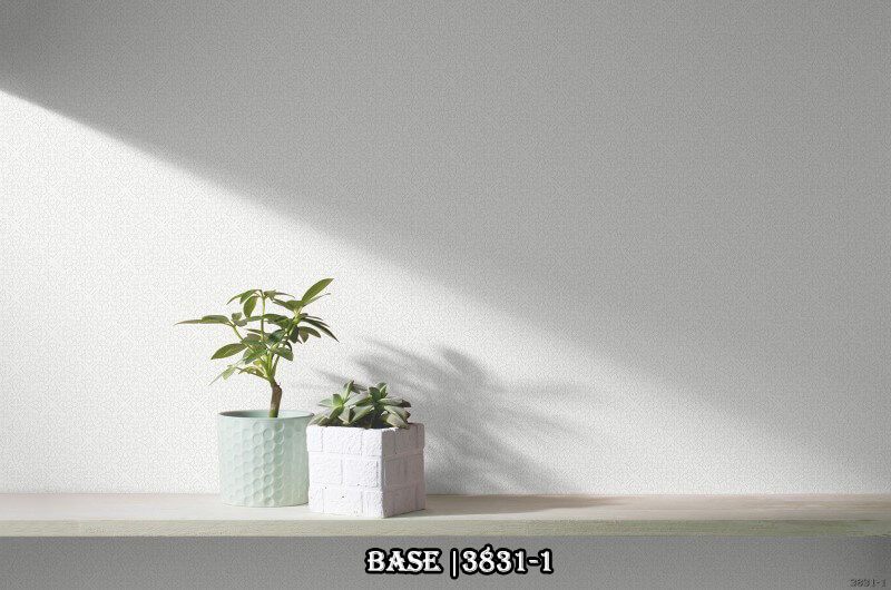 Phối cảnh 3D mẫu giấy dán tường họa tiết hoa nhỏ, vân nổi màu trắng.