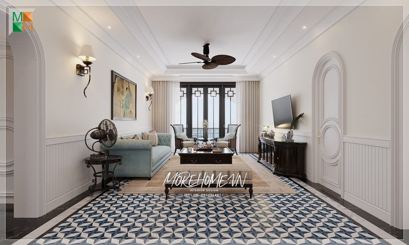 Ngắm nhìn mẫu thiết kế phòng khách biệt thự sang chảnh, ấn tượng đến từ Morehome.