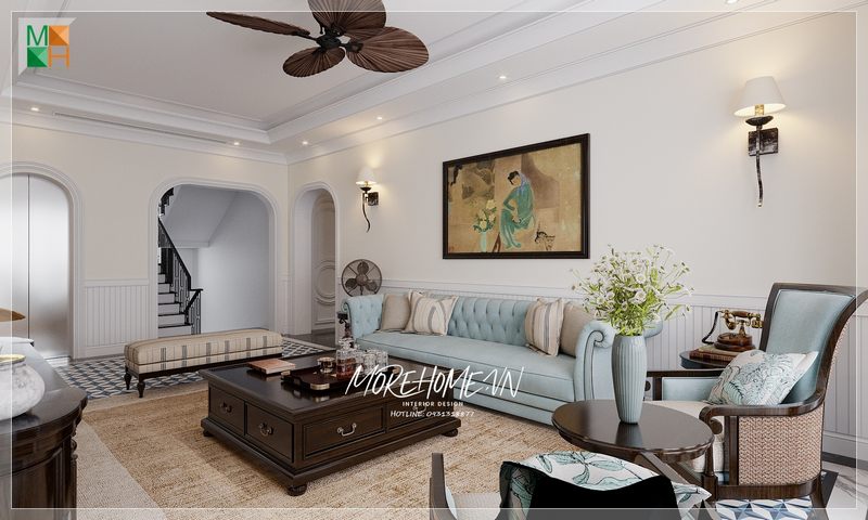 Bất ngờ với sự sang trọng và tinh tế trong không gian thiết kế phòng khách đẹp sang trọng của đội ngũ KTS tại Morehome.