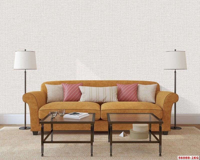 Trang trí tường phòng khách đẹp với mẫu giấy dán tường đơn sắc mã 56088-2