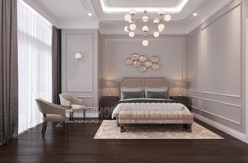 Nếu bạn đang cần tìm kiếm một mẫu giường ngủ cao cấp cho phòng ngủ của bạn, thì mẫu giường bọc nỉ tân cổ điển đơn giản này chính là một gợi ý hay cho bạn